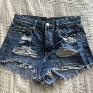 Aeropostale Blue Jean Shorts Distressed Cut-Off Style